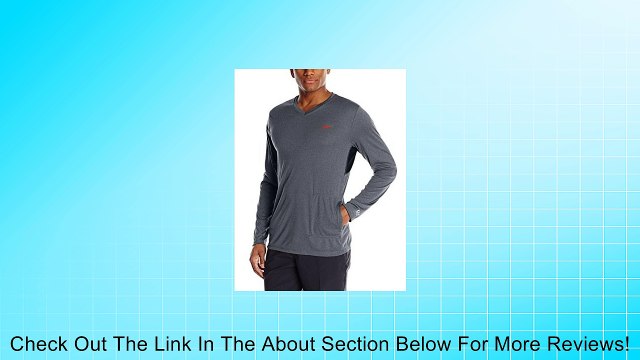 Speedo Men's Heather Long Sleeve V-Neck Swim Tee with Pocket Review