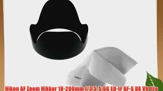 Nikon AF Zoom Nikkor 18-200mm f/3.5-5.6G ED-IF AF-S DX VR Pro Digital Lens Hood (Flower Design)