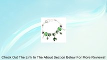 Irish Charm Bracelet BW Green Murano Beads Crystal Shamrock Celtic Knot Review