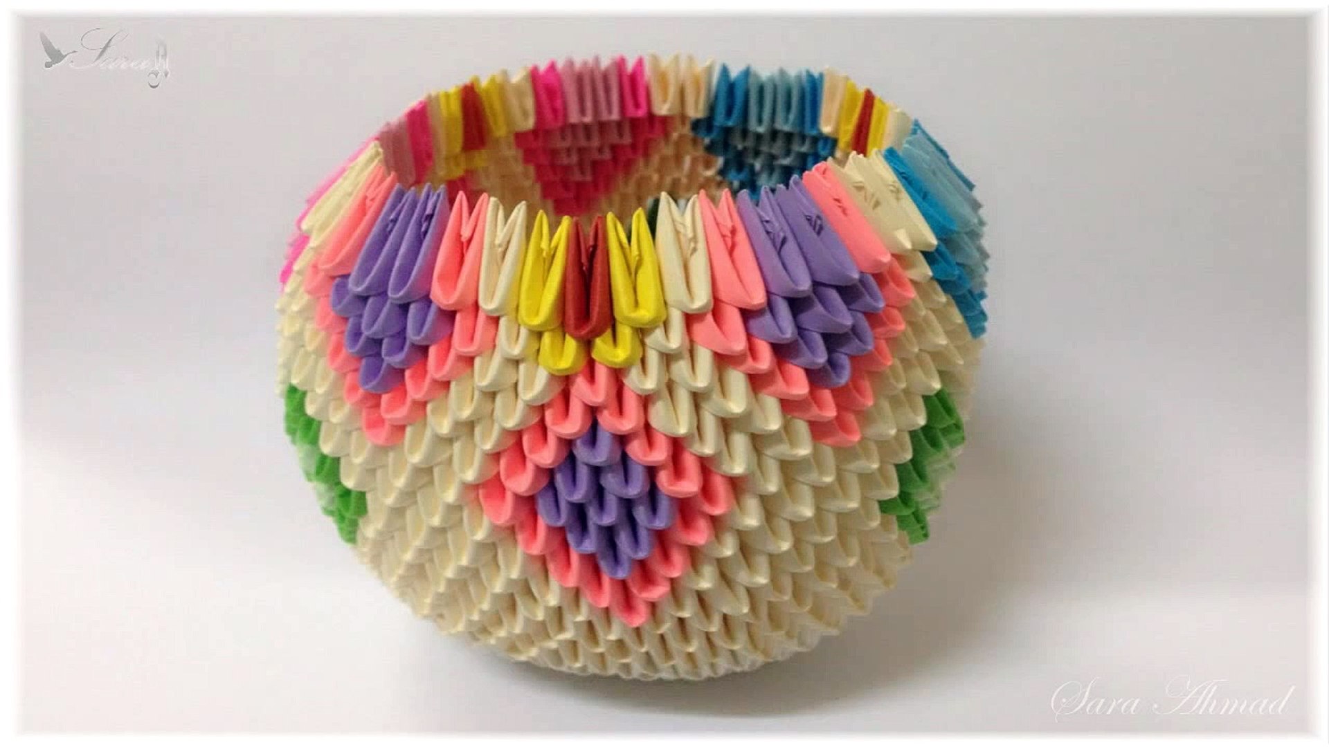 3d origami - vase model 3 - video Dailymotion