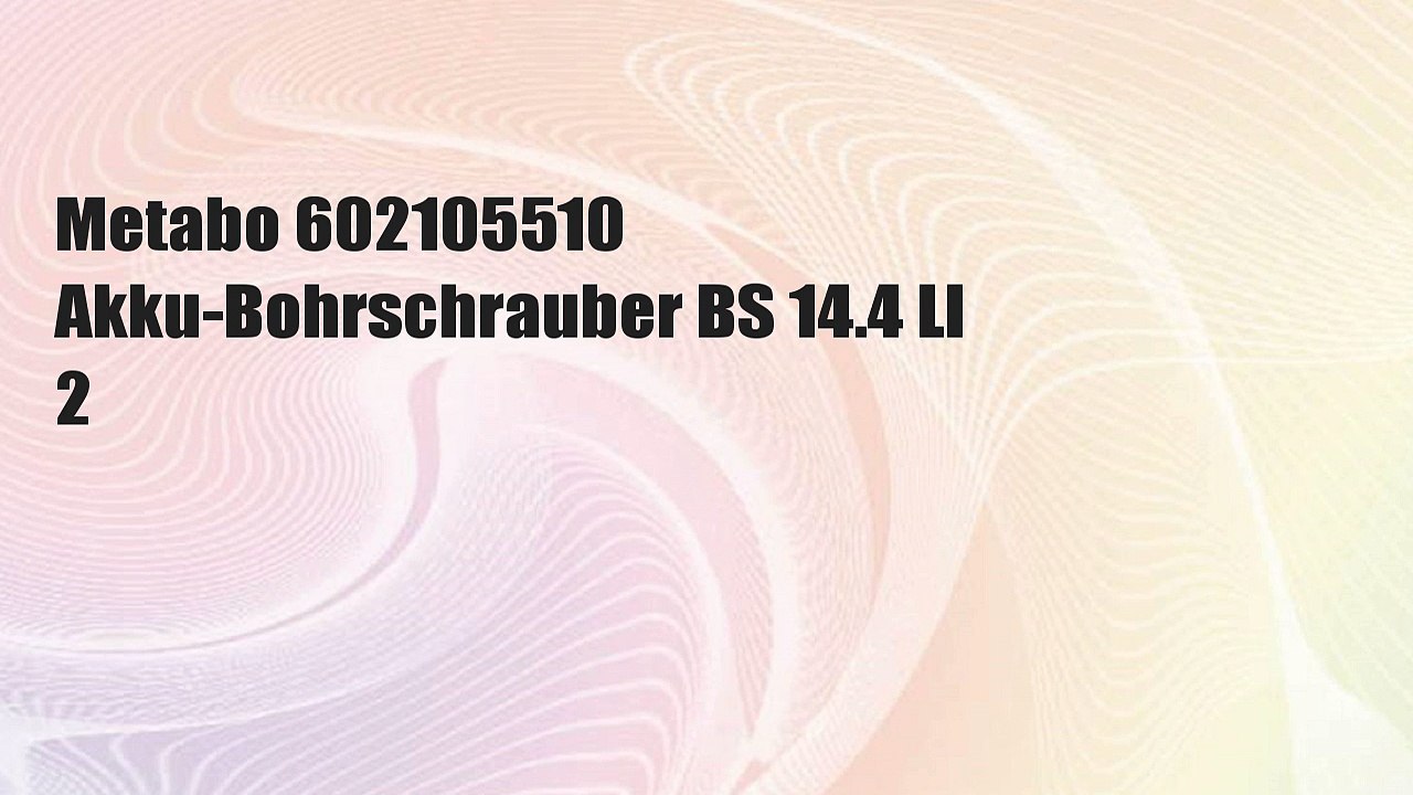 Metabo 602105510  Akku-Bohrschrauber BS 14.4 LI 2