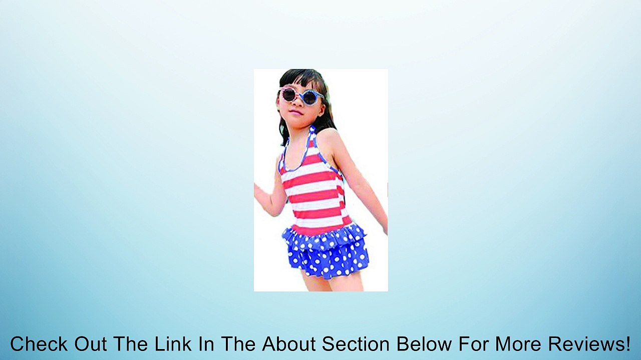TM Baby Girls Cute Stripe Flag Polka Dot Halter Beachwear Swimsuit Swimwear Review