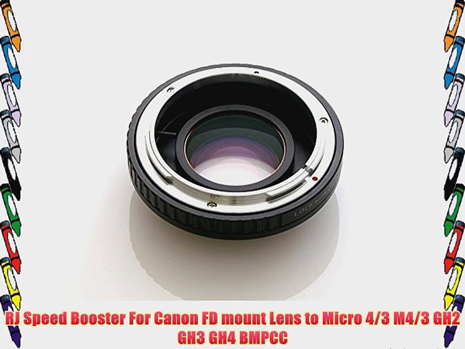 RJ Speed Booster For Canon FD mount Lens to Micro 4/3 M4/3 GH2 GH3 GH4 BMPCC