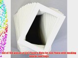 Pack of 100 5x7 WHITE Picture Mats Mattes with White Core Bevel Cut for 4x6 Photo   Back