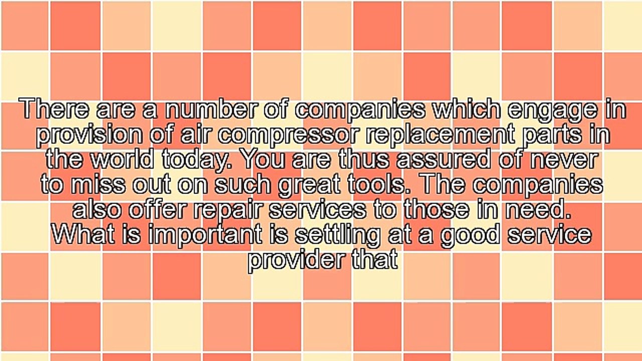 Learning More About Air Compressor Replacement Parts
