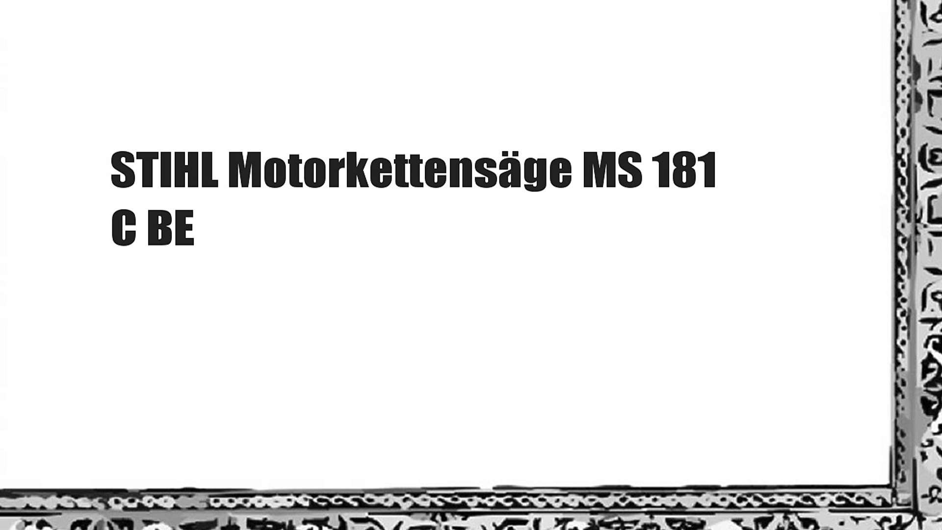 Stihl Motorkettensage Ms 181 C Be Video Dailymotion