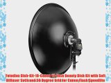 Fotodiox Dish-Kit-18-Canon 18-Inch Beauty Dish Kit with Soft Diffuser Sock and 50 Degree Grid