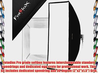 Fotodiox Pro 48x72 Softbox PLUS Grid / Eggcrate for Studio Strobe / Flash with Soft Diffuser