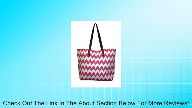 X-Large Chevron Print Canvas Beach Bag Tote - 22 x15 x6 Review