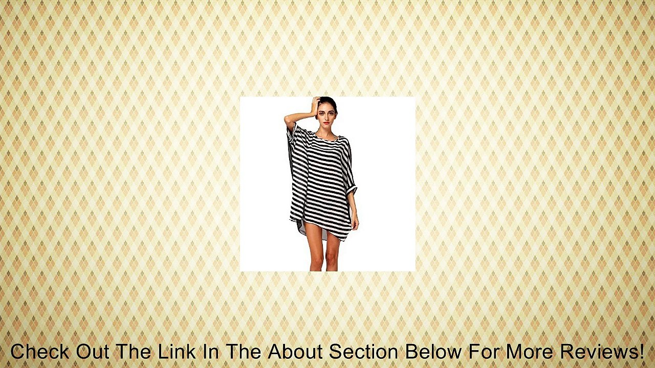 FINEJO Women Bikini Swimwear Cover-Up Beach Dress Lady Oversized Chiffon Bathing Suit Review