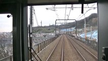 電車の「すれ違い」いろいろ 前面展望１。Japanese trains passes each other Cab view.1