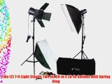 CowboyStudio 320 Watt Two Monolight Photo Studio Strobe Flash Lighting Softbox Kit With Barndoor