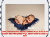 Apollo Blue Faux Flokati Fur Newborn Photo Props Artificial Fur Newborn Baby Photography Props