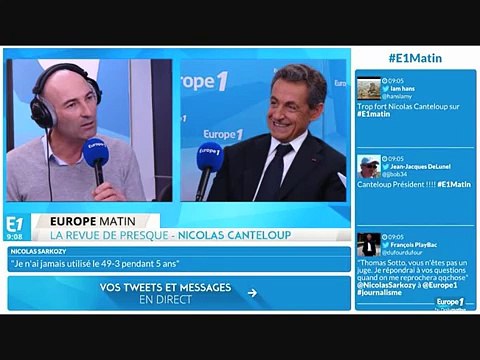 Nicolas Canteloup devant Sarkozy imite DSK