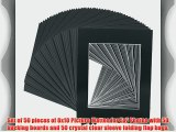US Art Supply? Brand Premium High Quality 8x10 Black Picture Mat Matte Sets. Includes a Pack