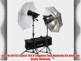 Interfit INT157 Stellar 750 X Tungsten Twin Umbrella Kit with Two Heads umbrella