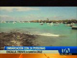 Embarcación con 24 personas en ella encalló frente a Santa Cruz