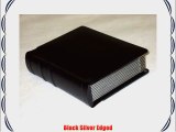 Professional 5x7 BLACK Silver Edged Slip-in Wedding/Parent Photo Album holds 30 photos