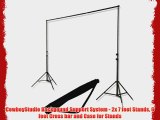 CowboyStudio Backgound Support System - 2x 7 feet Stands 6 feet Cross bar and Case for Stands