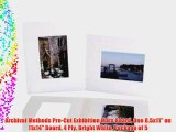 Archival Methods Pre-Cut Exhibition Mats Board One 8.5x11 on 11x14 Board 4 Ply Bright White