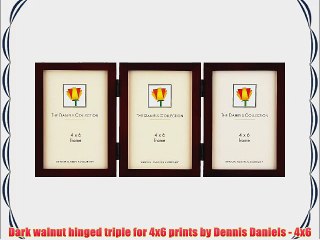 Dark walnut hinged triple for 4x6 prints by Dennis Daniels - 4x6