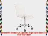 Retro Acrylic Hydraulic Lift Adjustable Height Swivel Office Desk Chair Clear (7009)