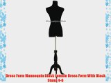 Dress Form Mannequin Black Female Dress Form With Black Stand 4-6