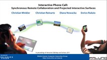 Interactive Phone Call: Synchronous Remote  Collaboration and Projected Interactive Surfaces