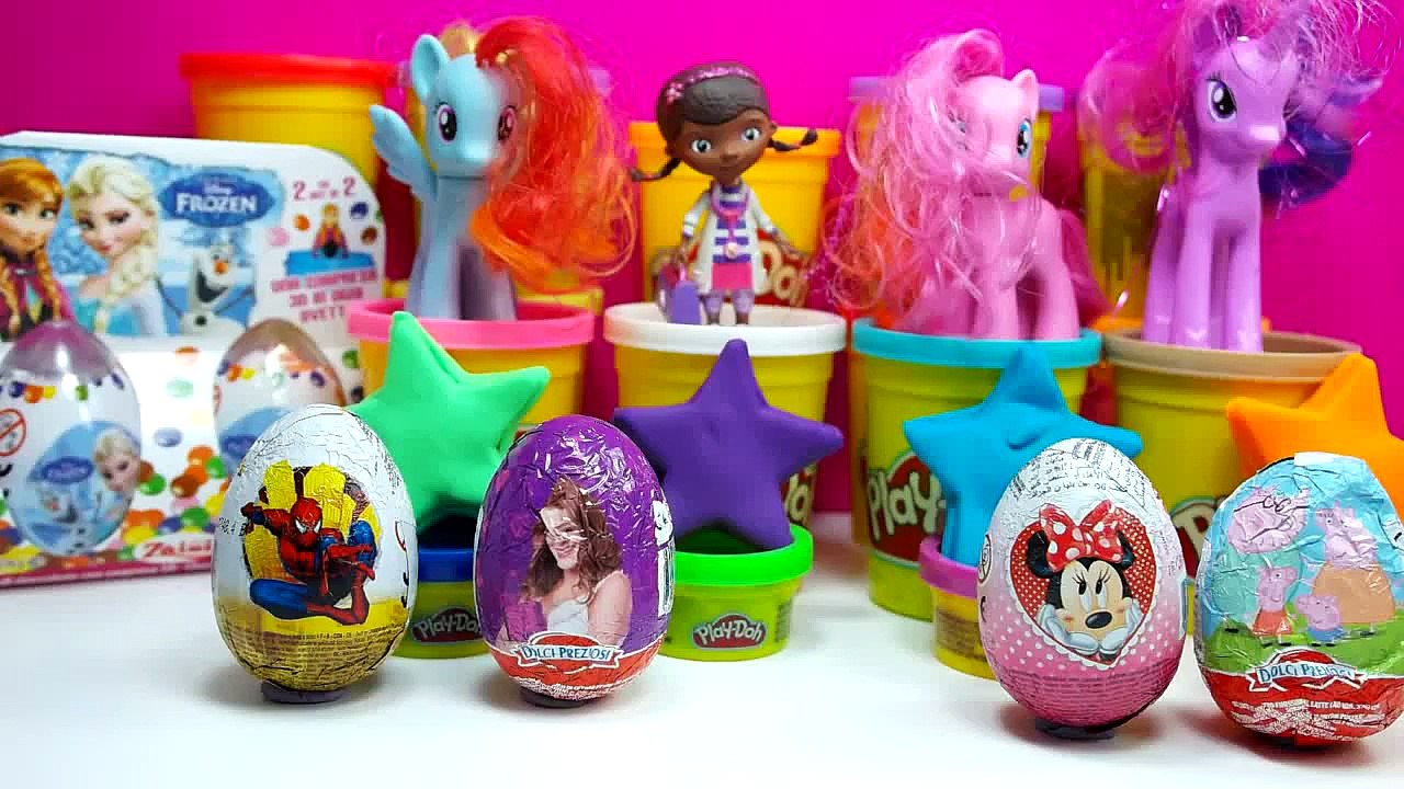 Stars Play Doh violetta 3 Peppa Pig Kinder Surp...