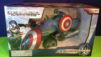 Marvel Avengers Captain America RC Motorbike Unboxing and Playing!