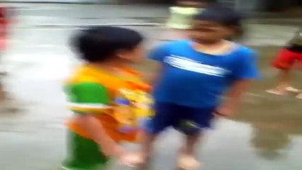 wrestling young children