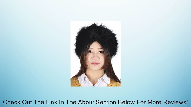 Simplicity Ladies Fake Fur Hat Headband Winter Ear warmer Hat Ski, Black Review
