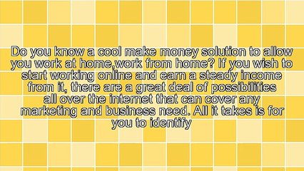 How To Make Money Online Working From Home
