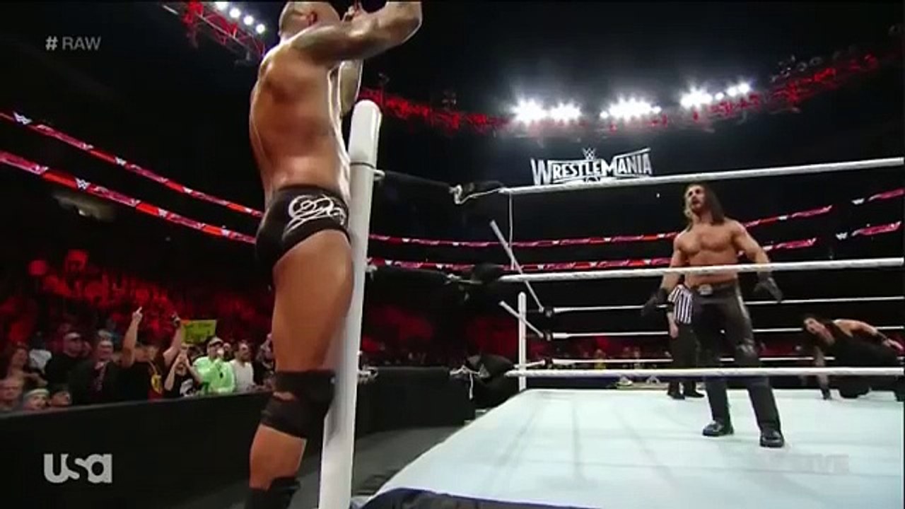 Randy Orton viciously destroys Seth Rollins (Full) - WWE Raw  2015