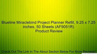 Blueline Miraclebind Project Planner Refill, 9.25 x 7.25 inches, 50 Sheets (AF9051R) Review