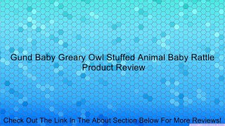 Gund Baby Greary Owl Stuffed Animal Baby Rattle Review