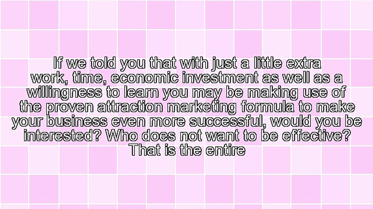 Attraction Marketing Formula Secrets Revealed