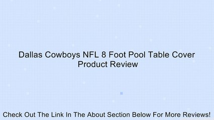 Dallas Cowboys NFL 8 Foot Pool Table Cover Review