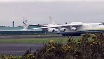 Antonov 225 Mriya (AN225) lands at Prestwick (Scotland)