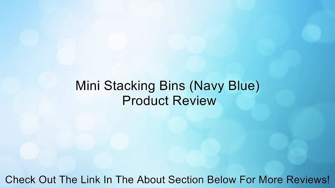 Mini Stacking Bins (Navy Blue) Review