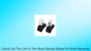 2 Pcs AC 110/120V 5A Coil 35mm DIN Rail 4PDT 14Pin Power Relay + Base Review