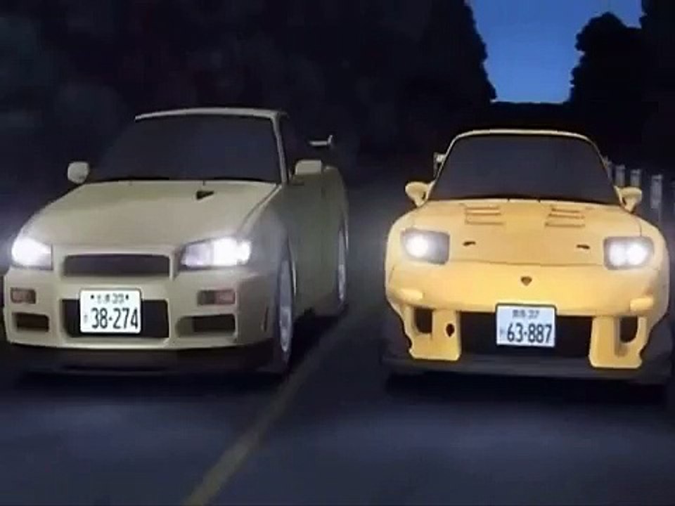 Initial D RX-7 vs Skyline
