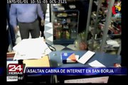 San Borja: asaltan por tercera vez cabina de internet y se llevan 3500 soles