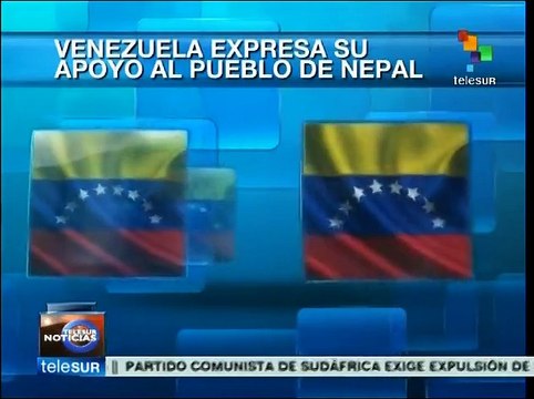 Venezuela expresa condolencias al pueblo nepalí
