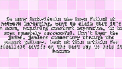 How As A Successful Network Marketer