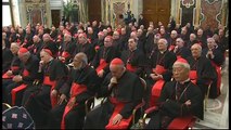 28 febbraio 2013 Il congedo di Papa Benedetto XVI dai Cardinali nella Sala Clementina