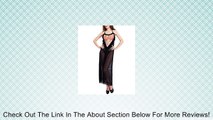 DarlingLove Women's Mesh Lace Chiffon Robe Long Black Halter Gown Thong Lingerie Review