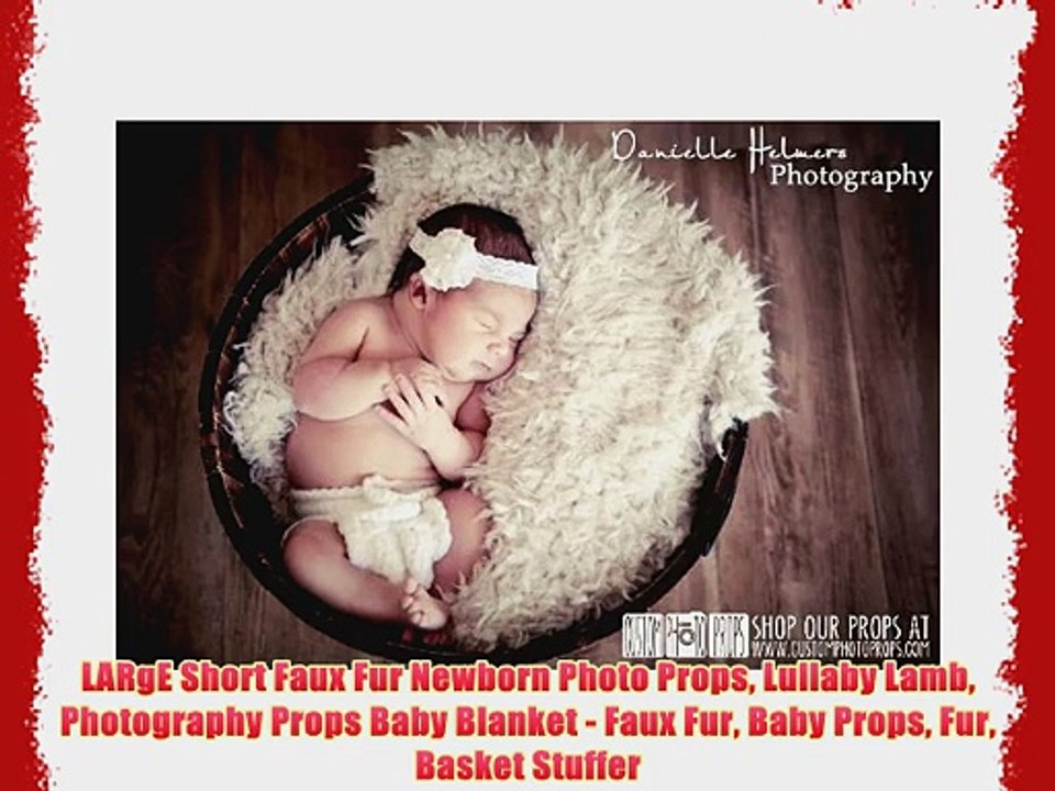 LARgE Short Faux Fur Newborn Photo Props Lullaby Lamb Photography Props Baby Blanket - Faux