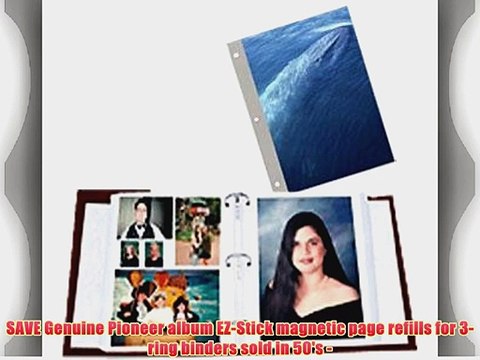 SAVE Genuine Pioneer album EZ-Stick magnetic page refills for 3-ring binders sold in 50's -