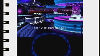 10'x20' Rap Blue Nightclub Hip Hop Background Backdrop
